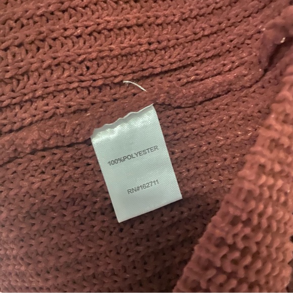 NWOT Stitch Fix Love Ellie Anna Pointelle Detail Cardigan Sweater Rust Medium M - Picture 5 of 8